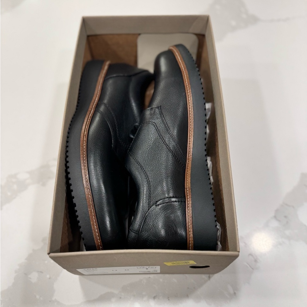 Flag Ltd Caleb Oxford Black Leather Men's Shoes - Picture 3 of 7